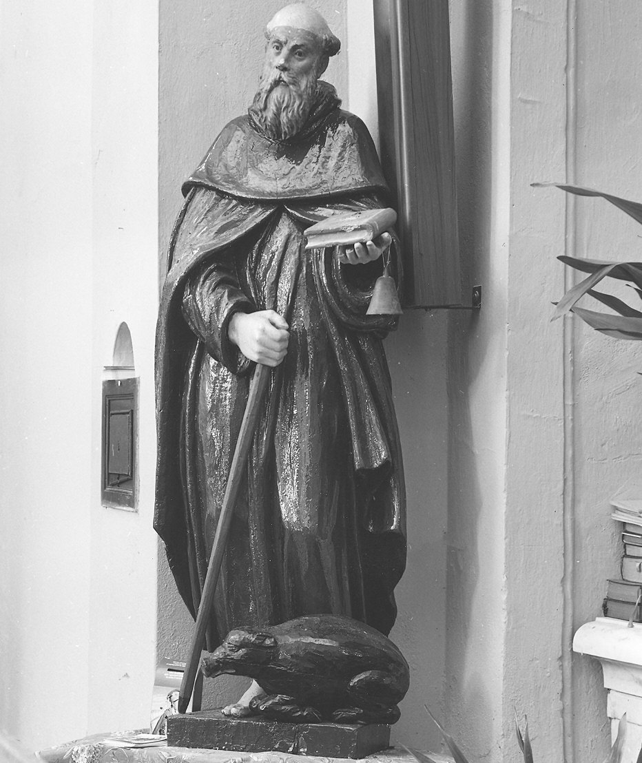 Sant'Antonio Abate (statua) - bottega piacentina (sec. XVIII)