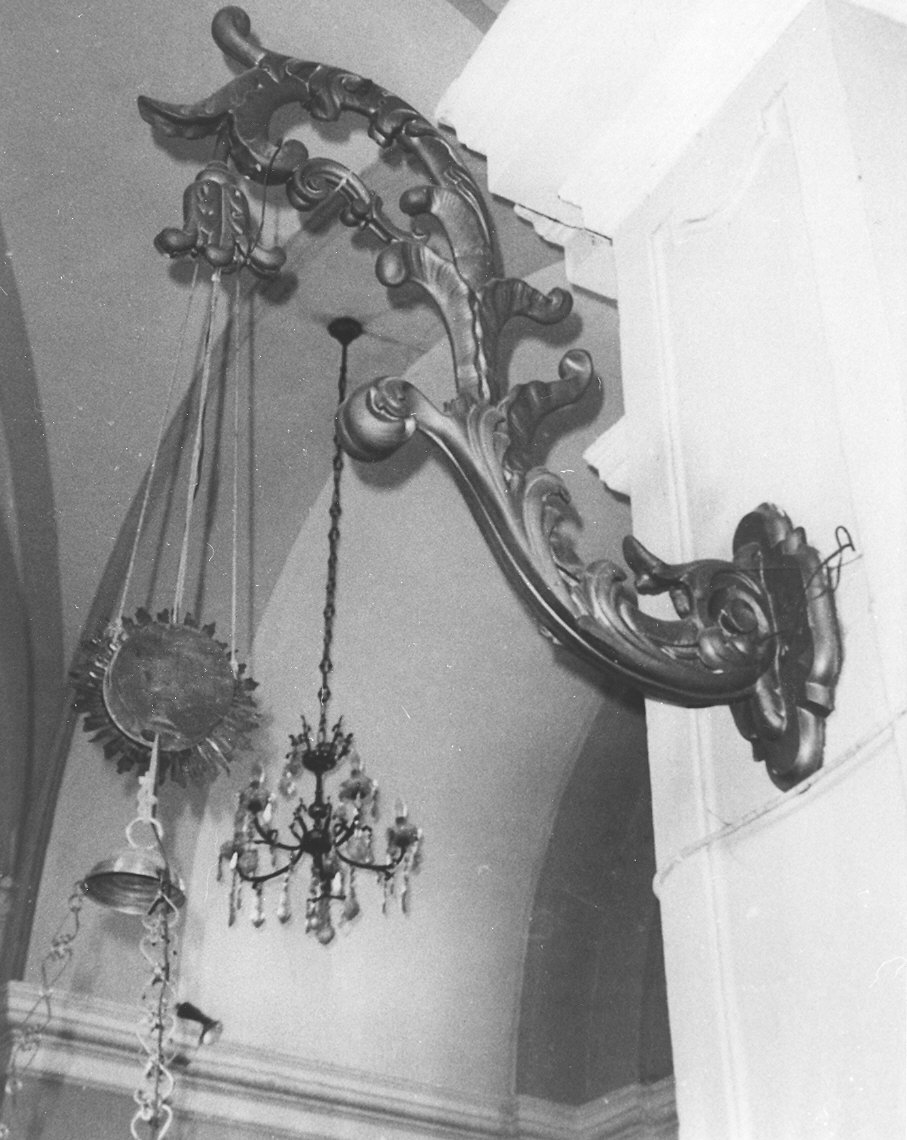 reggilampada a bracci, coppia - bottega piacentina (sec. XIX)