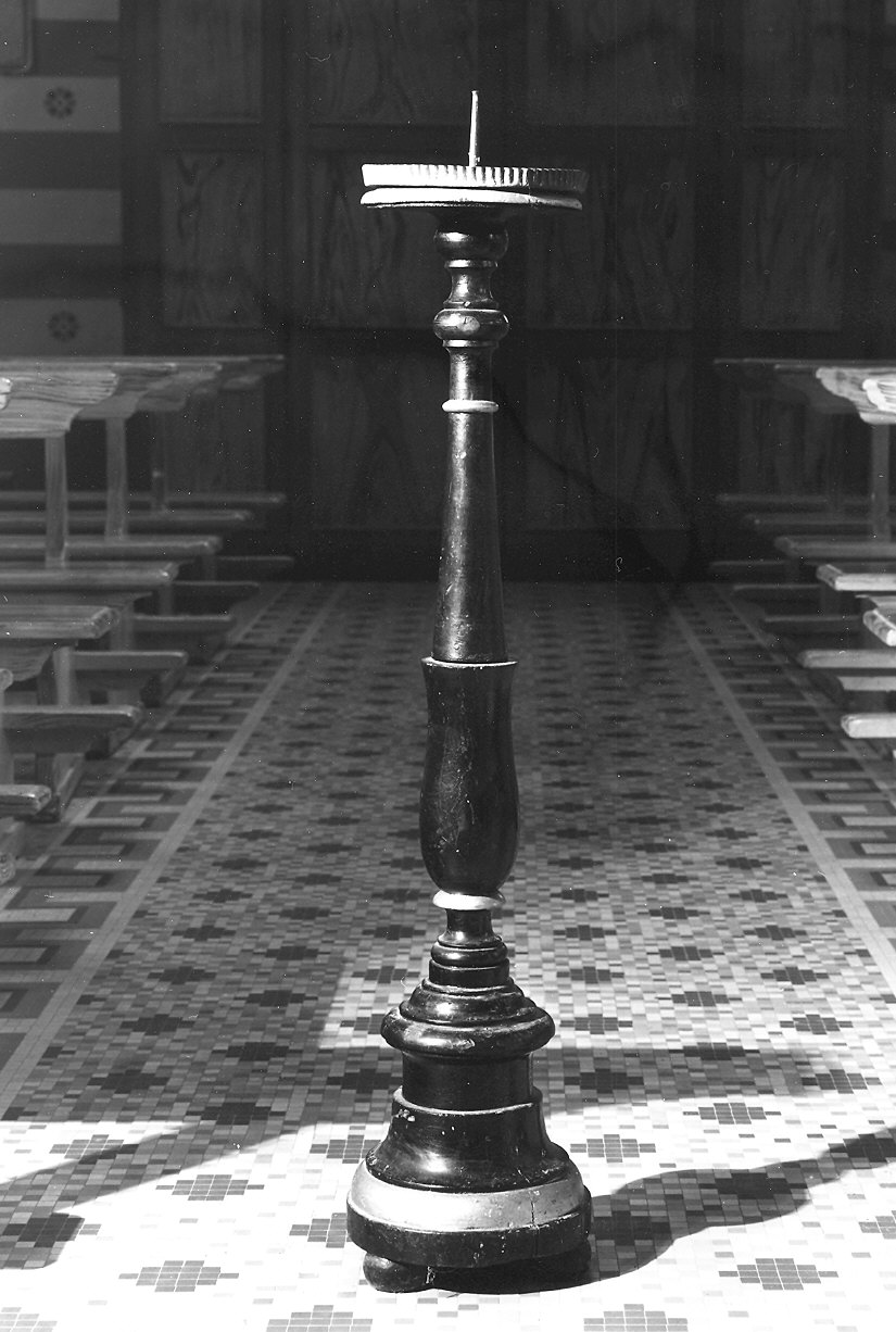 candelabro funebre, serie - bottega piacentina (prima metà sec. XIX)