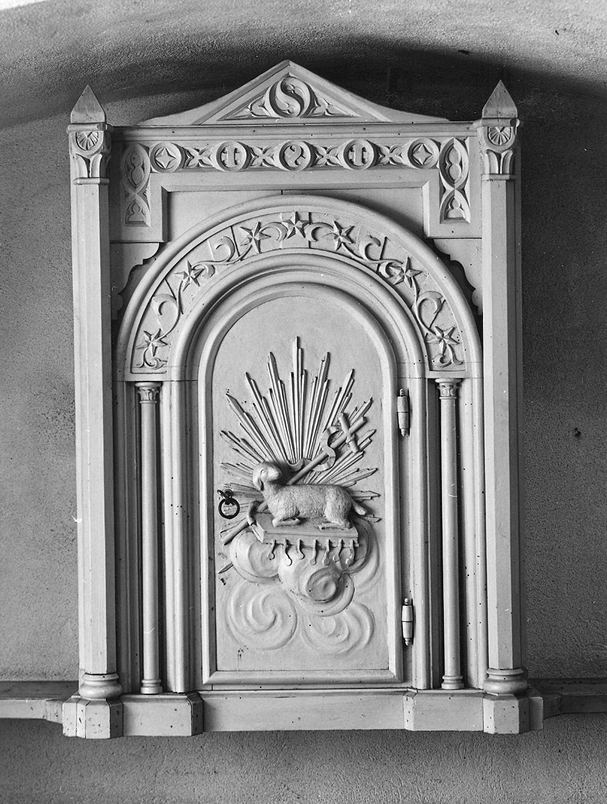 tabernacolo - a tempietto - bottega piacentina (ultimo quarto sec. XIX)