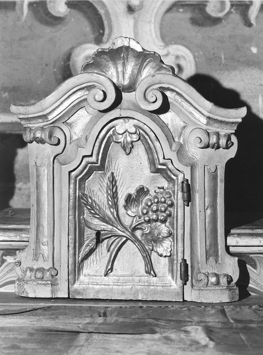tabernacolo - a frontale architettonico - bottega piacentina (seconda metà sec. XVIII)