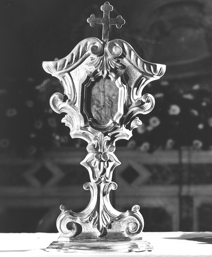 reliquiario - a ostensorio, serie - bottega piacentina (seconda metà sec. XVIII)