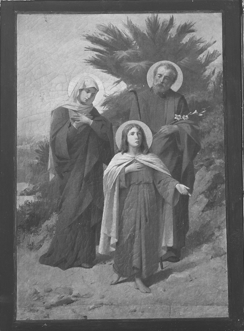 Sacra Famiglia (dipinto) di Ghittoni Francesco (fine sec. XIX)