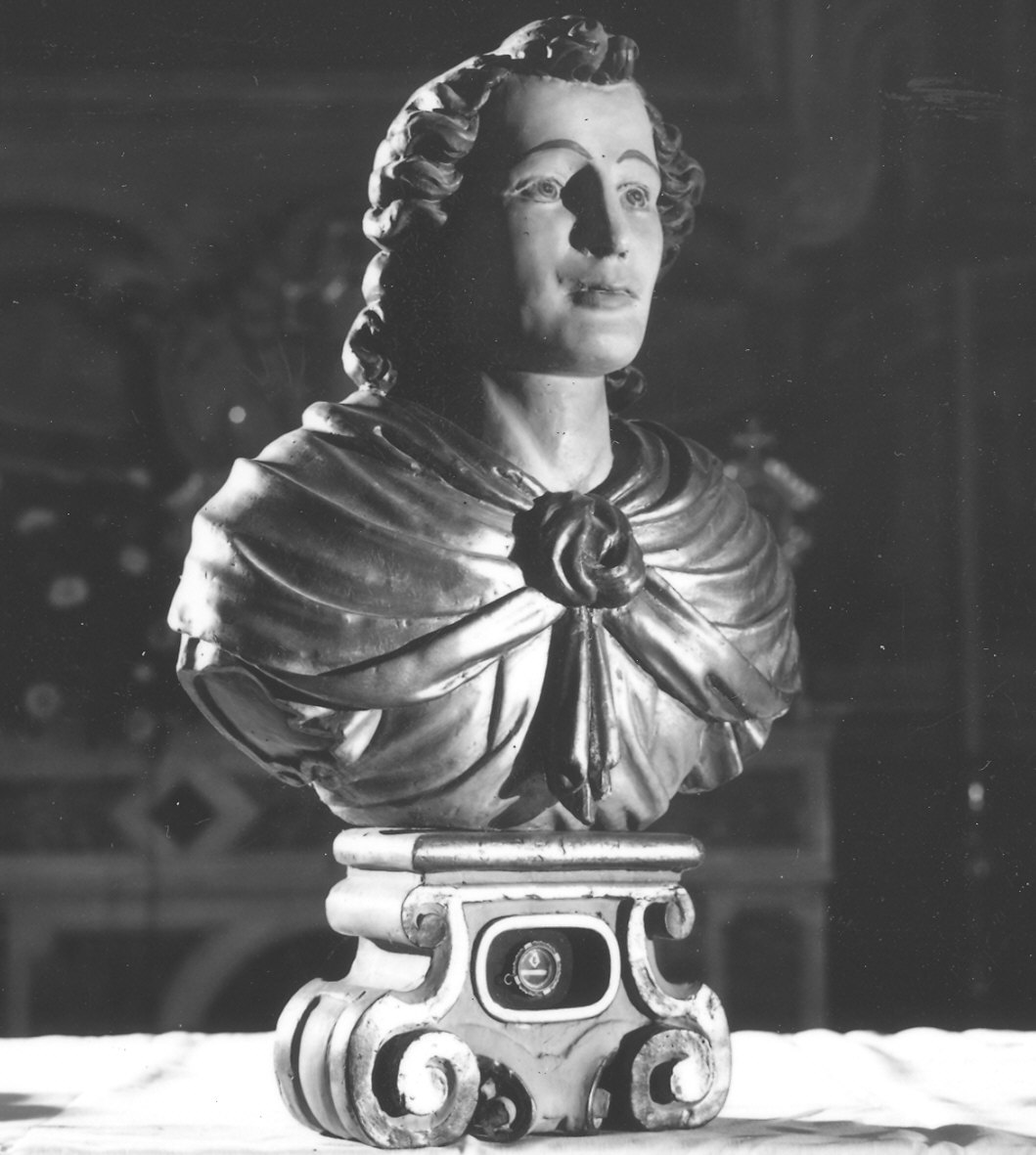 reliquiario - a busto - bottega piacentina (metà sec. XVIII)