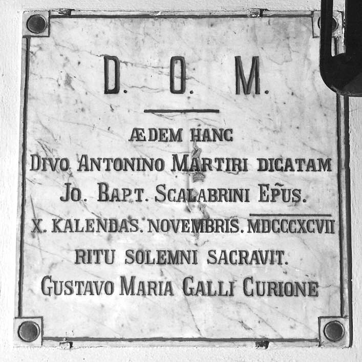 lapide documentaria - bottega piacentina (fine sec. XIX)