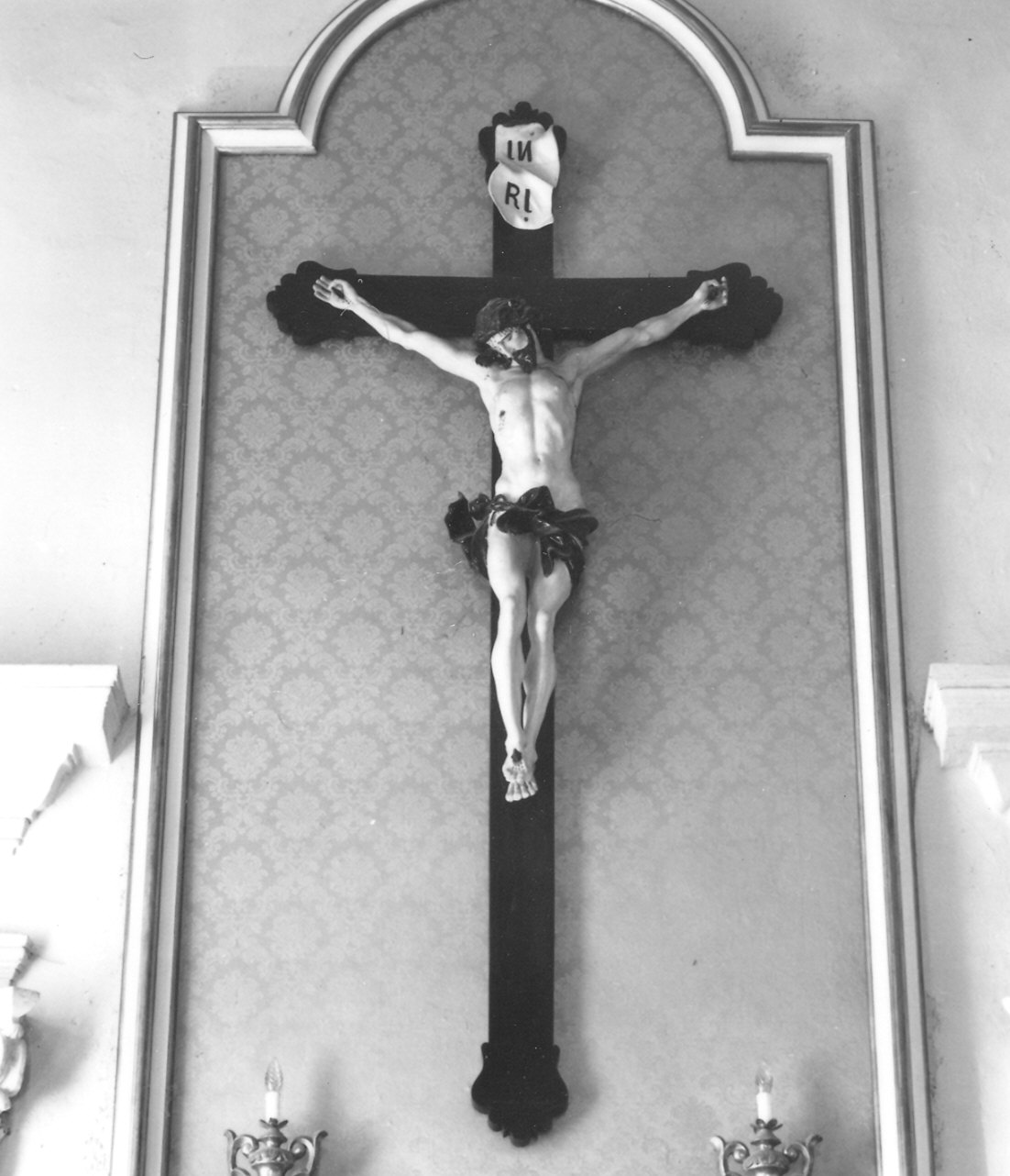 Cristo crocifisso (scultura) - bottega piacentina (sec. XVIII)