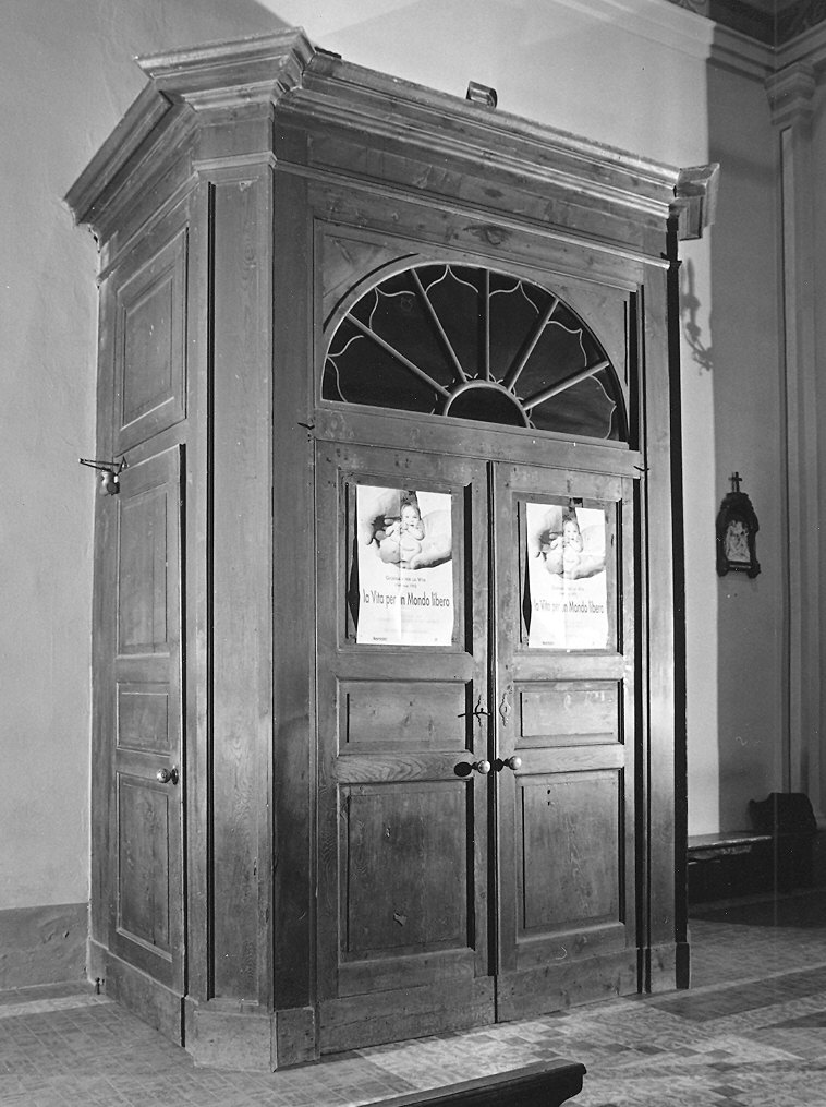 bussola d'ingresso - bottega piacentina (fine/inizio secc. XIX/ XX)