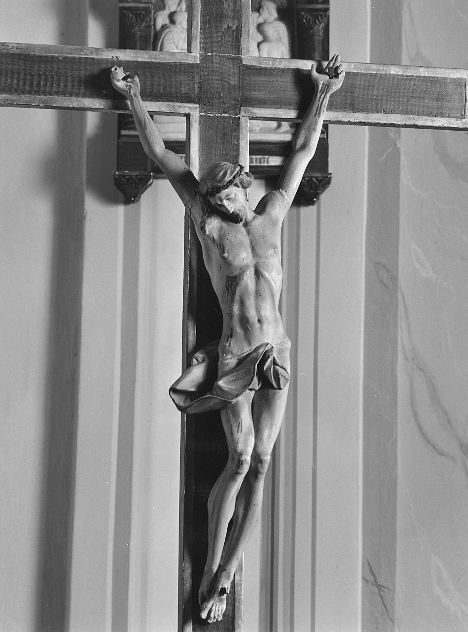 Cristo crocifisso (scultura) - bottega piacentina (sec. XVIII)