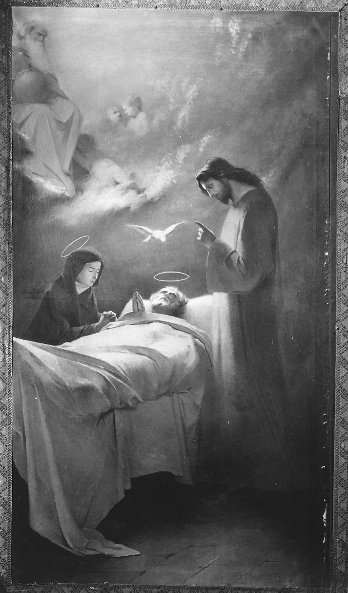 morte di San Giuseppe (dipinto) di Ghittoni Francesco (fine/inizio secc. XIX/ XX)