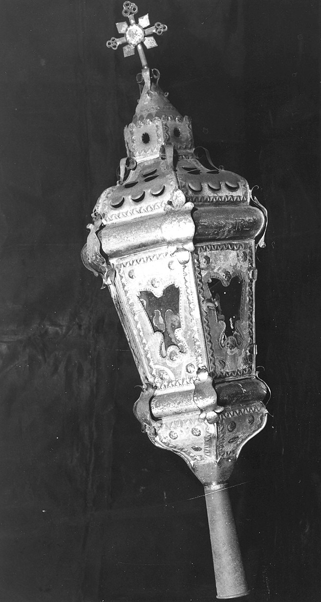 lanterna processionale, serie - bottega piacentina (seconda metà sec. XVIII)