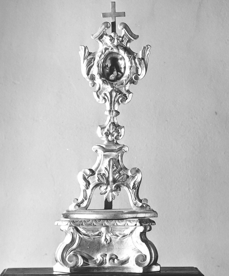 reliquiario - a ostensorio, serie - bottega piacentina (sec. XVIII)