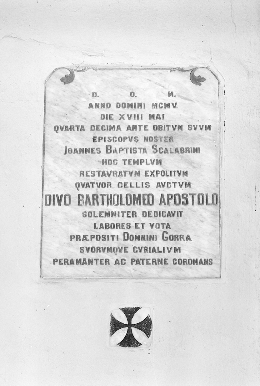 lapide documentaria - bottega piacentina (inizio sec. XX)