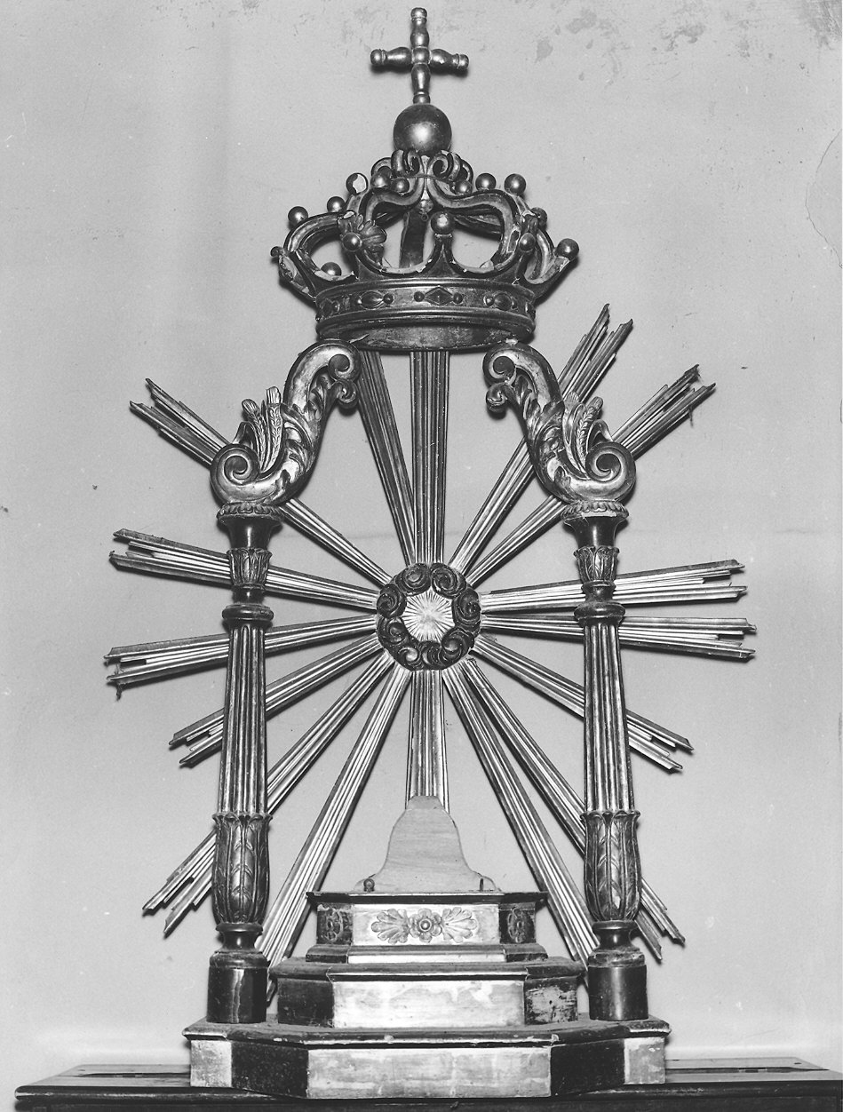 tronetto per esposizione eucaristica - bottega piacentina (sec. XIX)