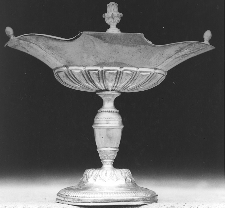 navicella portaincenso - a doppia valva - produzione emiliana (fine sec. XIX)