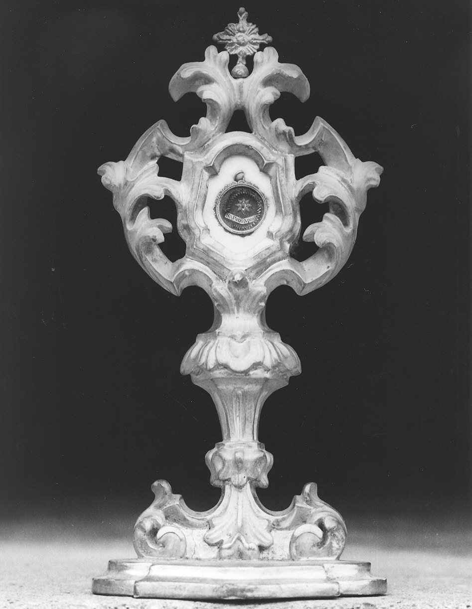 reliquiario - a ostensorio, serie - bottega piacentina (seconda metà sec. XVIII)