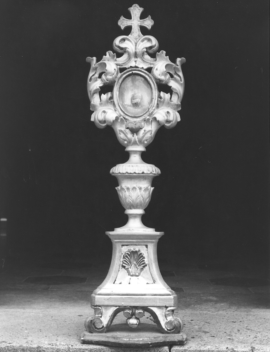 reliquiario - a ostensorio, serie - bottega piacentina (sec. XIX)