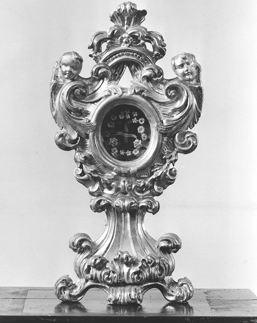 reliquiario - a ostensorio, serie - bottega piacentina (sec. XVIII)