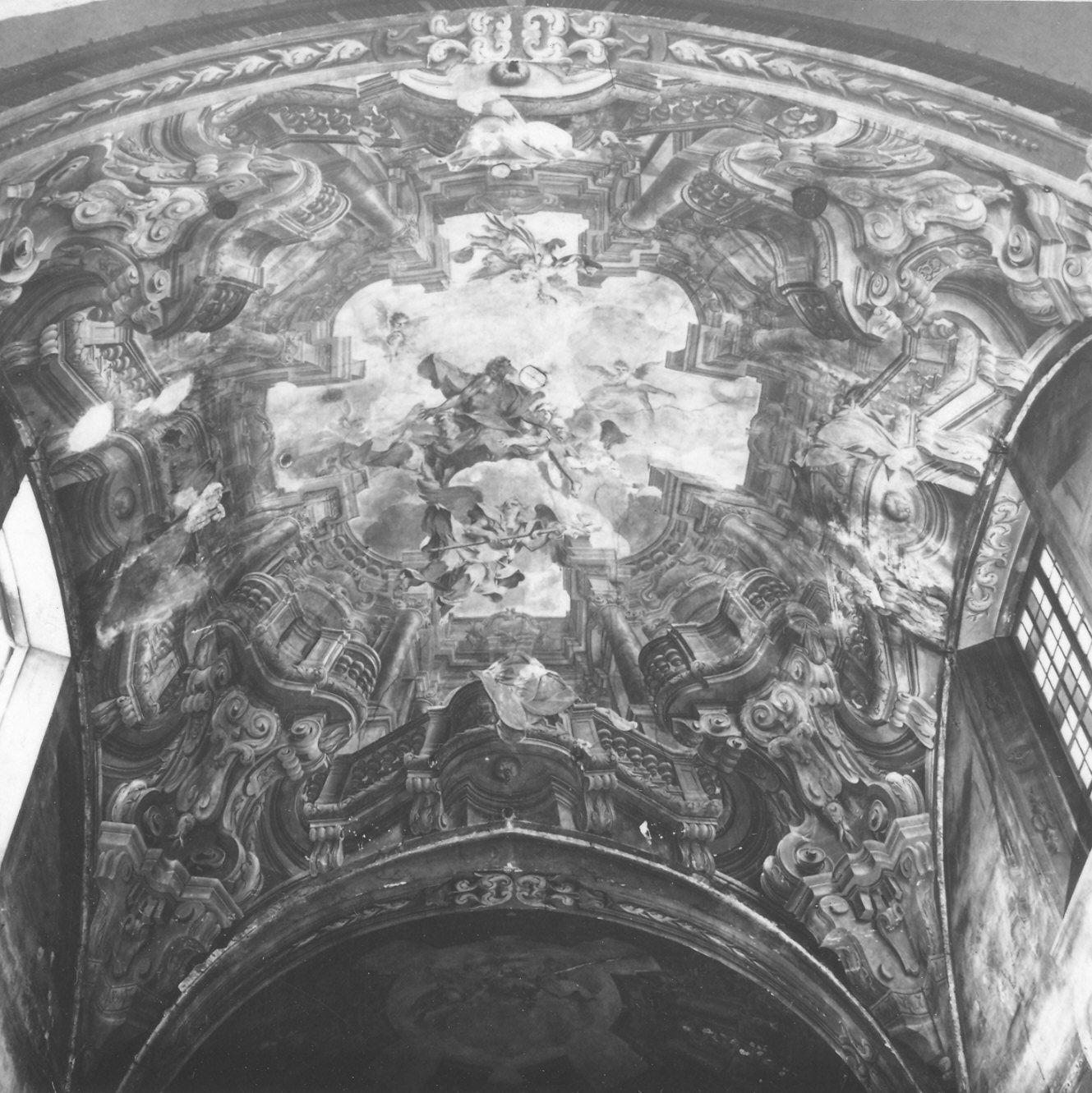 gloria di San Giovanni Battista (dipinto) di Natali Francesco, Galeotti Sebastiano (secondo quarto sec. XVIII)