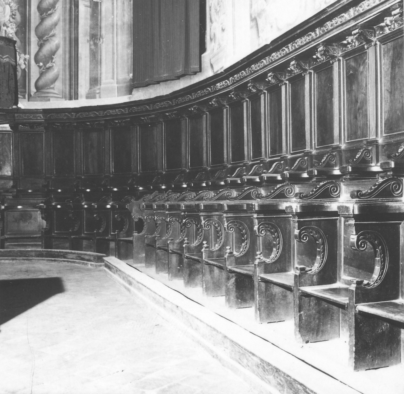 stalli del coro - bottega piacentina (seconda metà sec. XVI)