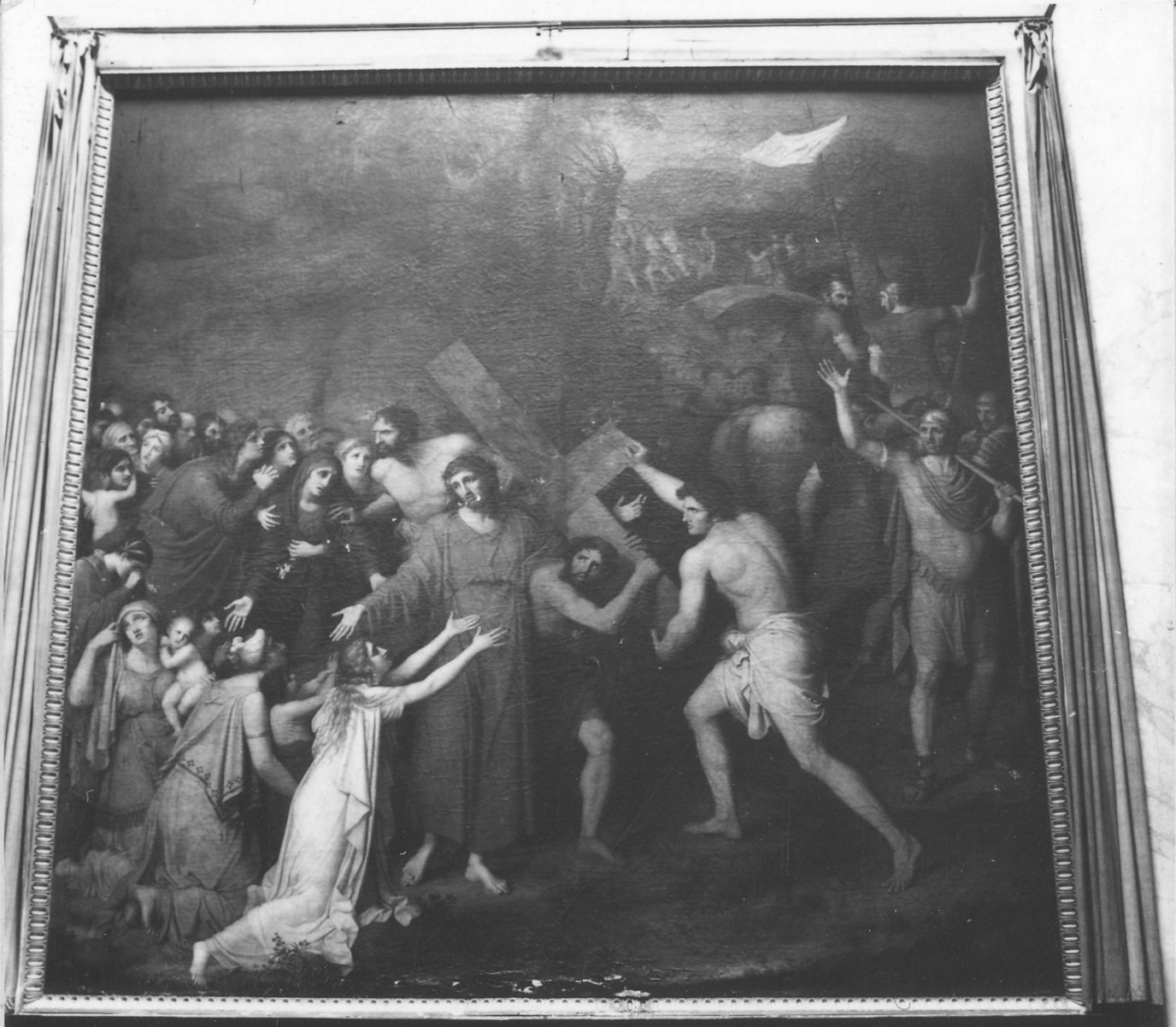 salita di Cristo al monte Calvario (dipinto) di Landi Gaspare (inizio sec. XIX)