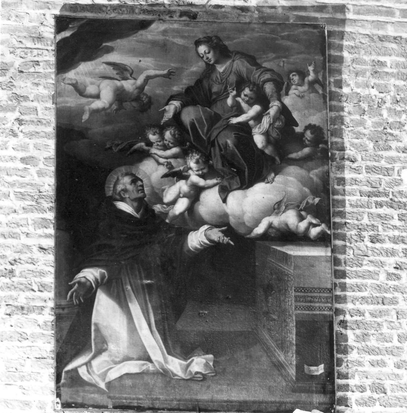 apparizione della Madonna a San Giacinto (dipinto) di Trotti Giovan Battista detto Malosso (fine sec. XVI)