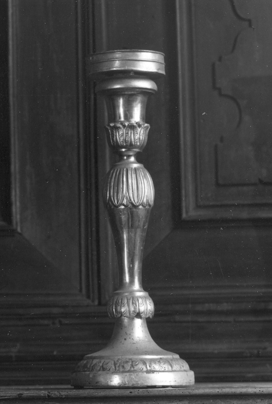 candeliere d'altare, serie - bottega piacentina (sec. XIX)