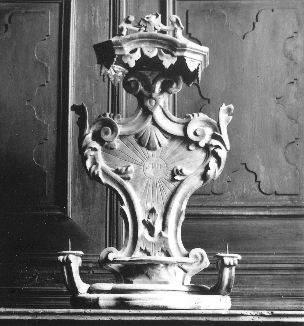 tronetto per esposizione eucaristica - bottega piacentina (sec. XVIII)