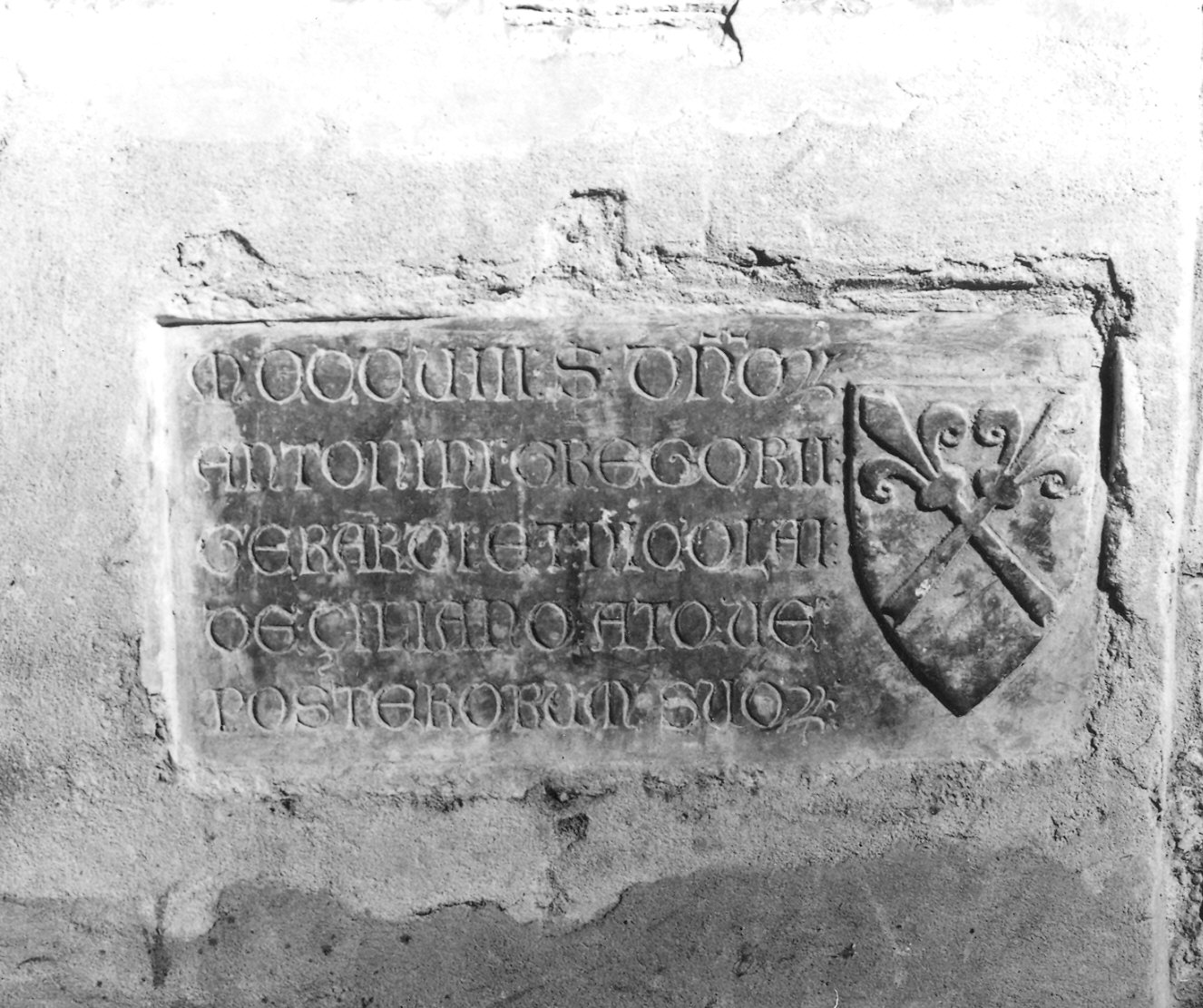 lastra tombale - bottega piacentina (inizio sec. XIV)