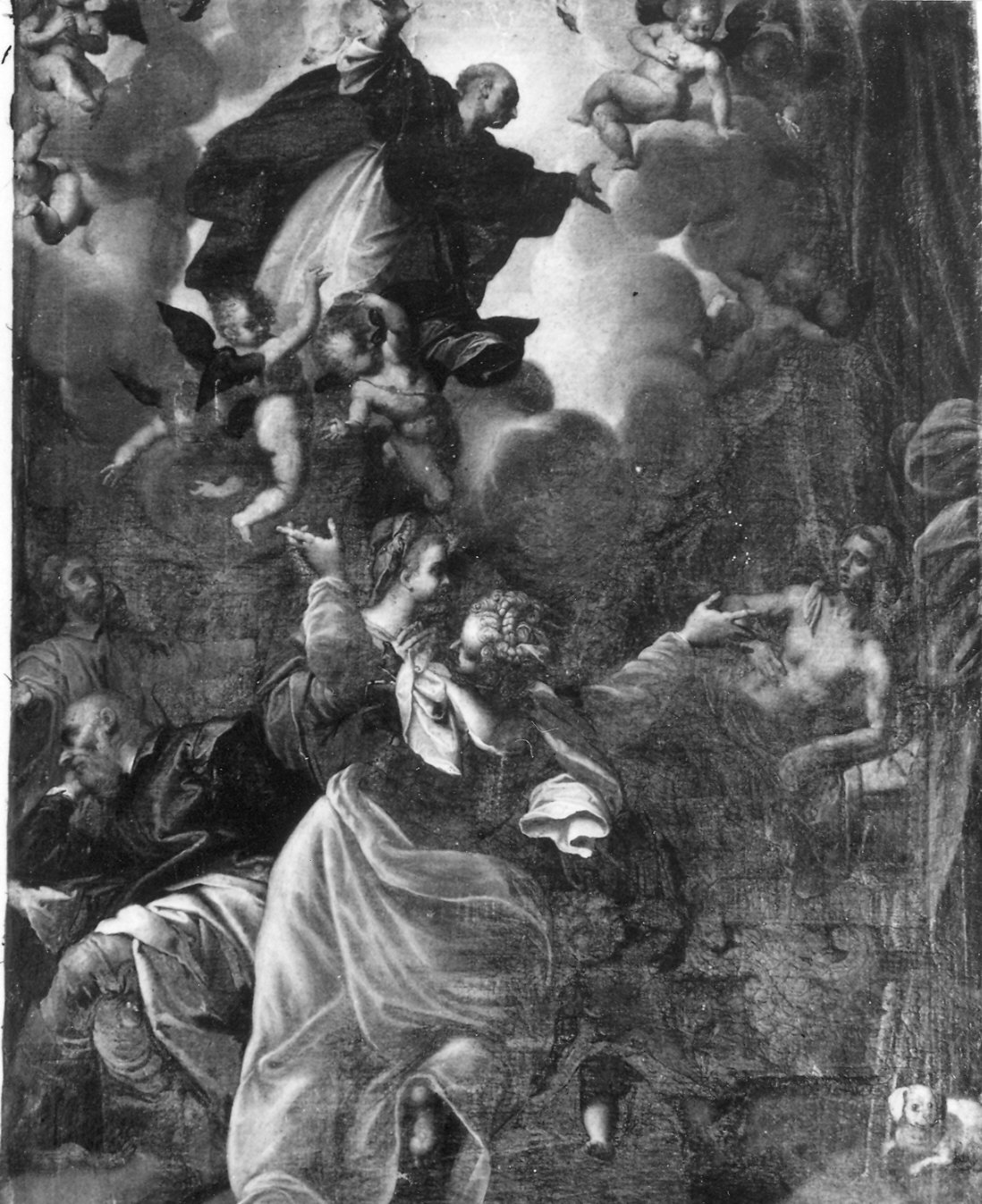 San Giacinto risana un'inferma (dipinto) di Creara Sante (fine sec. XVI)