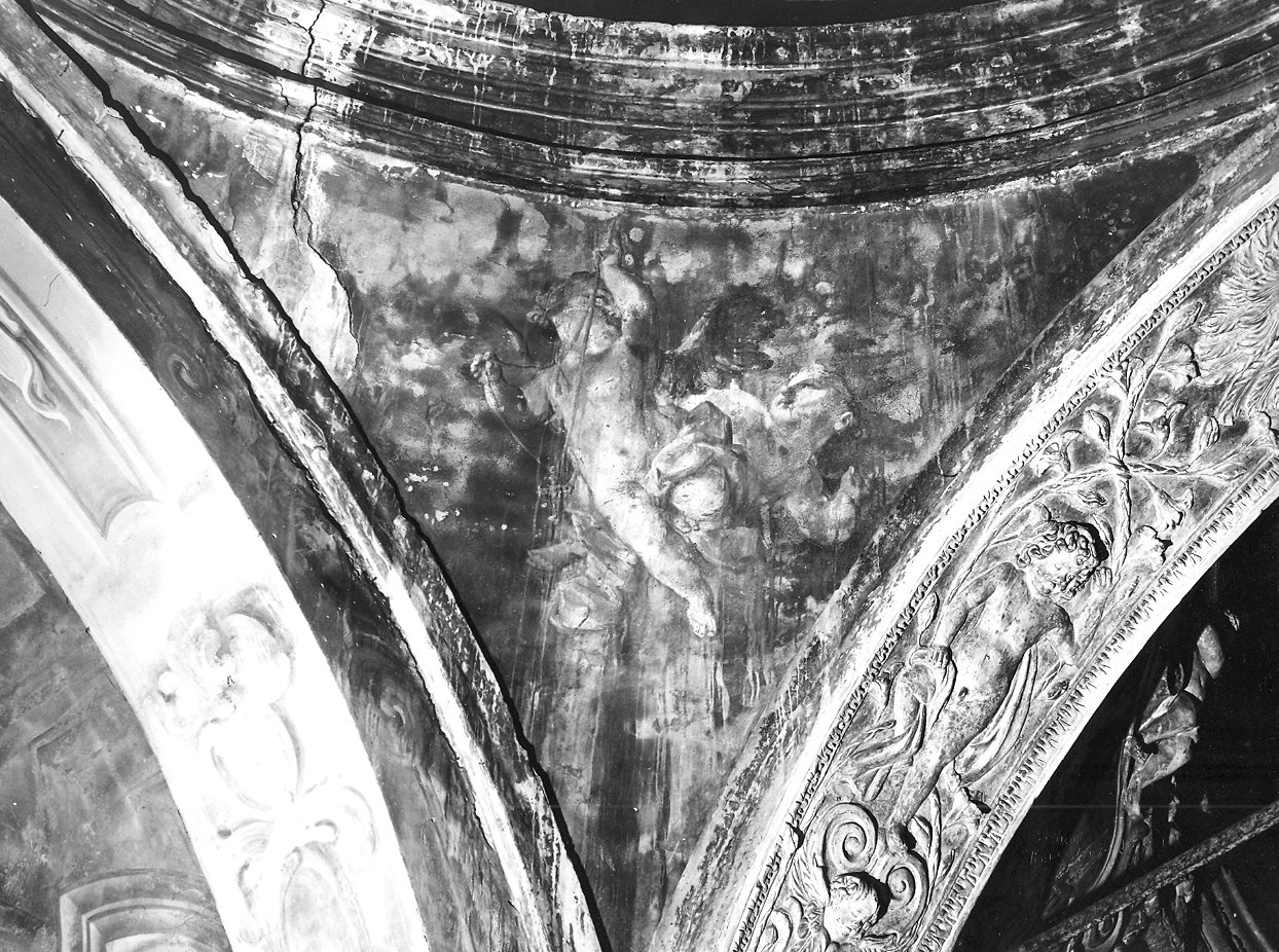 gloria di angeli (decorazione pittorica, complesso decorativo) di De Longe Robert detto Fiammingo (cerchia) (inizio sec. XVIII)