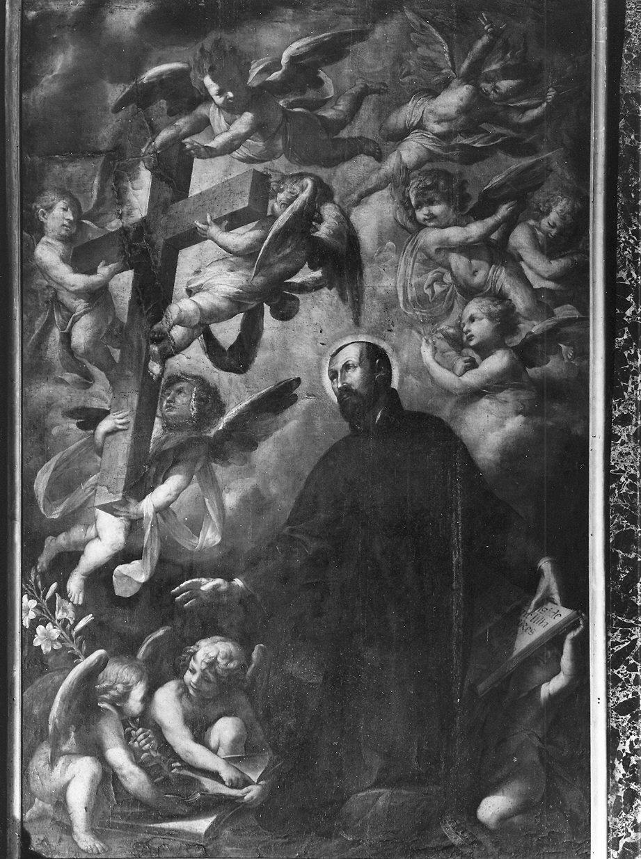 San Gaetano da Thiene in adorazione della croce (dipinto) di Massarotti Angelo (ultimo quarto sec. XVII)
