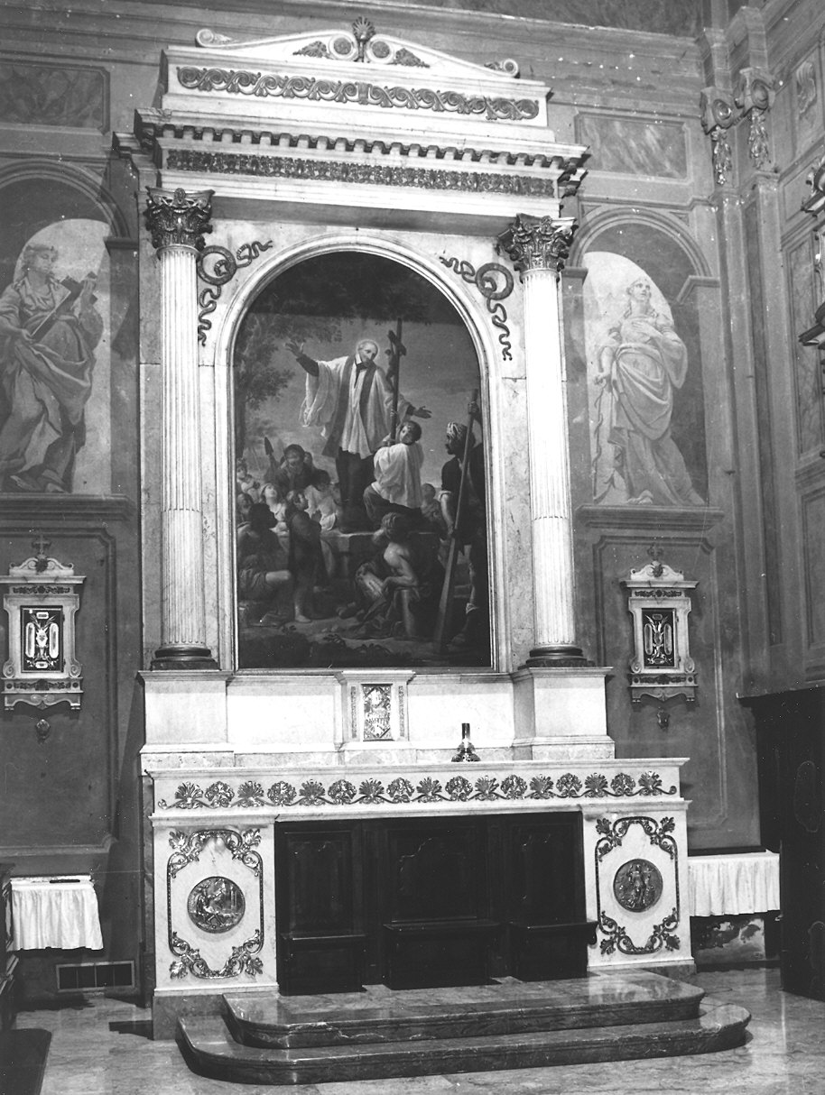 predica di San Vincenzo de' Paoli (dipinto) di Peroni Giuseppe (sec. XVIII)