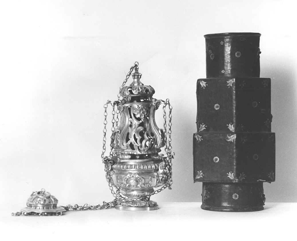 custodia - di turibolo, elemento d'insieme - ambito romano (sec. XVIII)