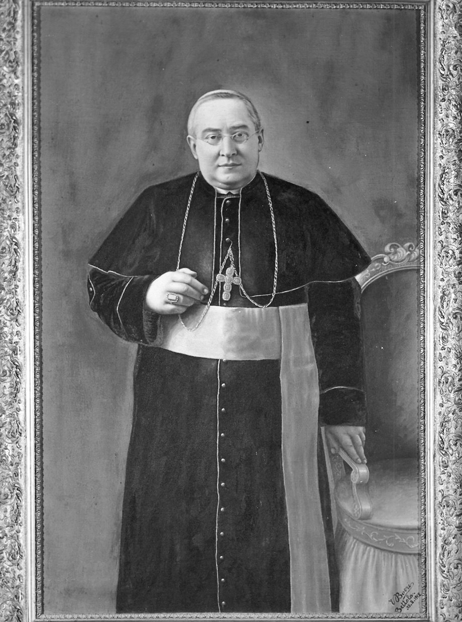 ritratto del vescovo Giovanni Maria Pellizzari (dipinto) di Boeri Vittorino (sec. XX)