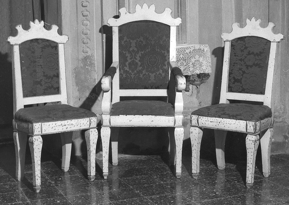 servizio di sedie, insieme - ambito parmense (primo quarto sec. XX)