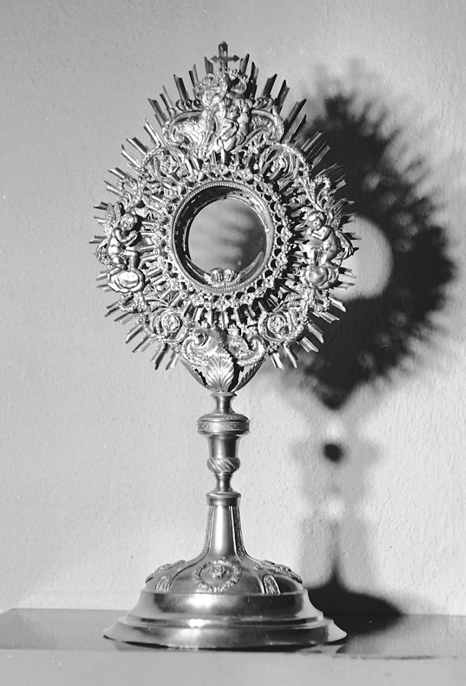 ostensorio - a raggiera - ambito parmense (prima metà sec. XIX)