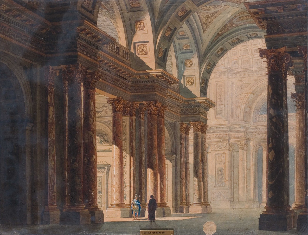 studio scenografico (dipinto) di Venturini Tancredi (sec. XIX)