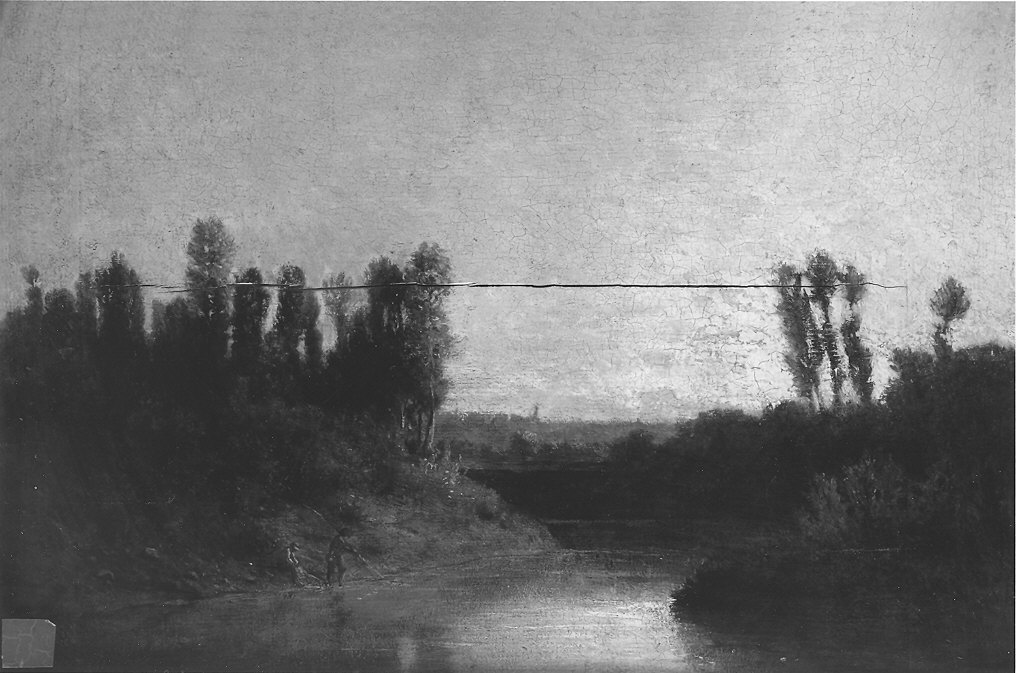 torrente Parma presso Baganzola (dipinto) di Scaramuzza Camillo (sec. XIX)