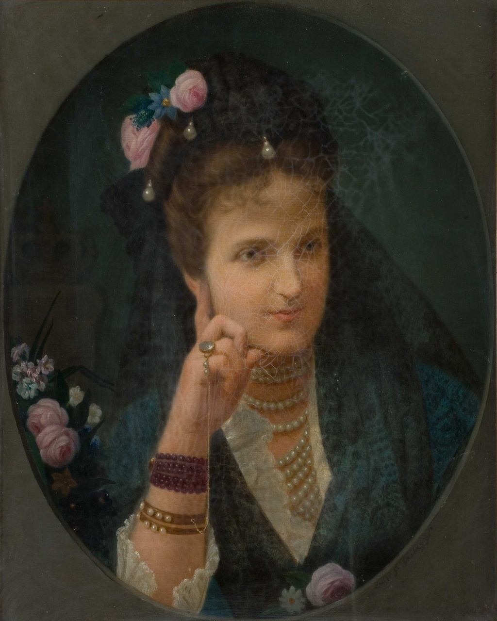 ritratto di Margherita di Savoia (dipinto) di Gaibazzi Giovanni (sec. XIX)