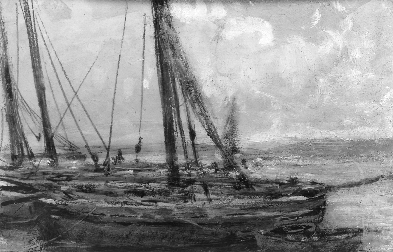 barche a vela (dipinto) di Fainardi Riccardo (prima metà sec. XX)