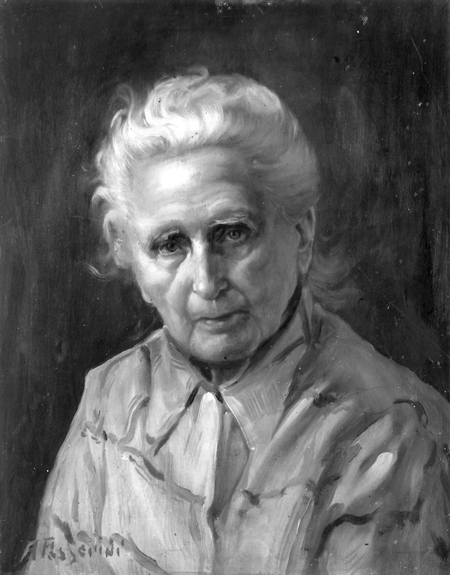 ritratto della madre (dipinto) di Passerini Aiace (prima metà sec. XX)