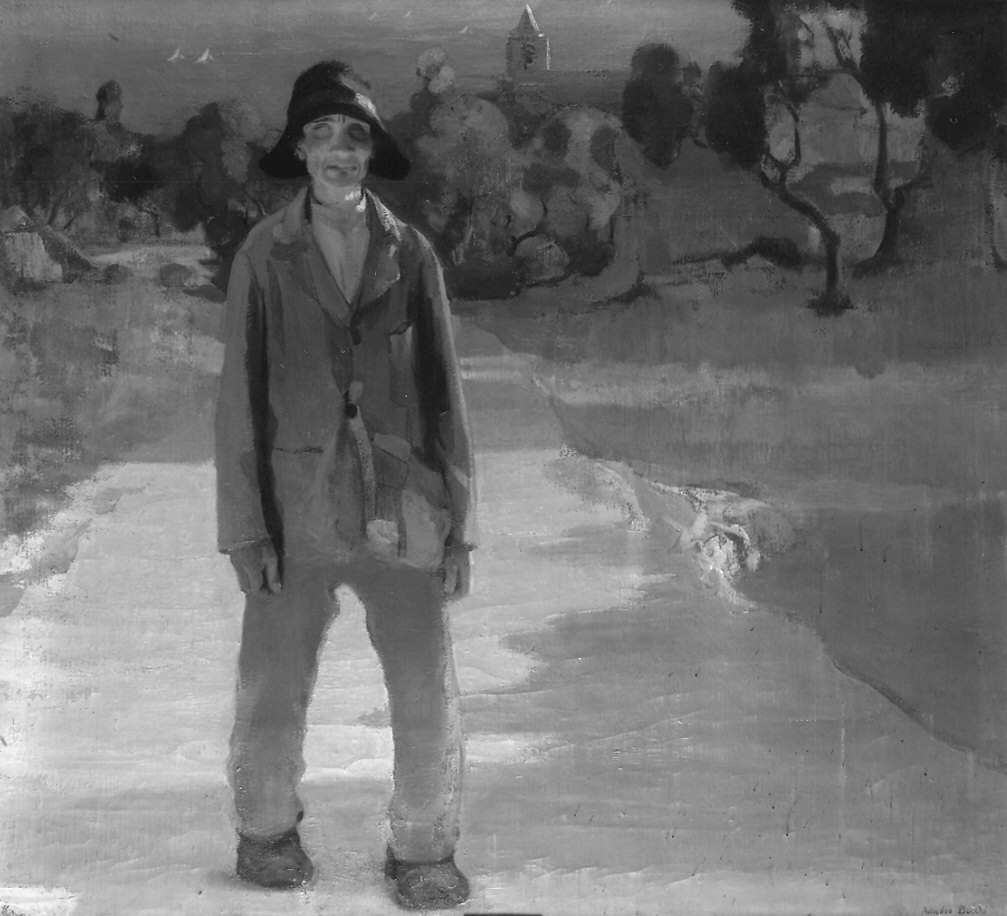 il cieco di Terracina (dipinto) di Bocchi Amedeo (sec. XX)