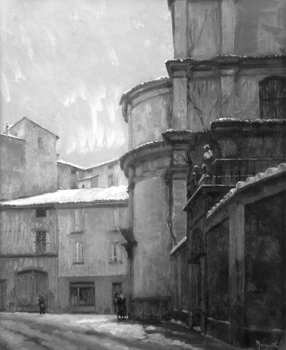 cupezza invernale (dipinto) di Bonaretti Enrico (sec. XX)