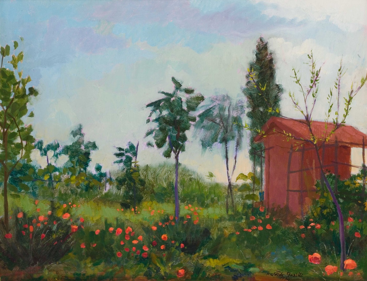 l'orto (dipinto) di Barilli Aristide (sec. XX)