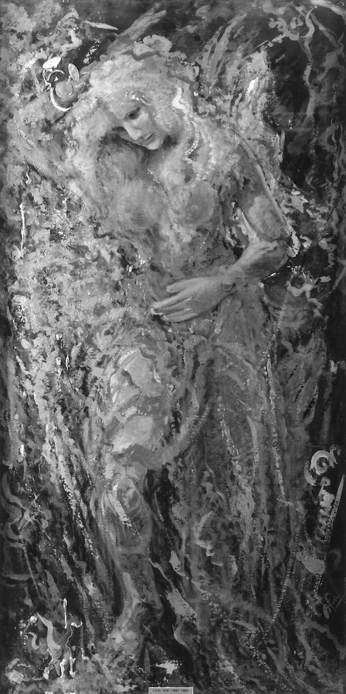 Allegoria dell'estate, danzatrice (dipinto) di Bini Luigi (terzo quarto sec. XX)