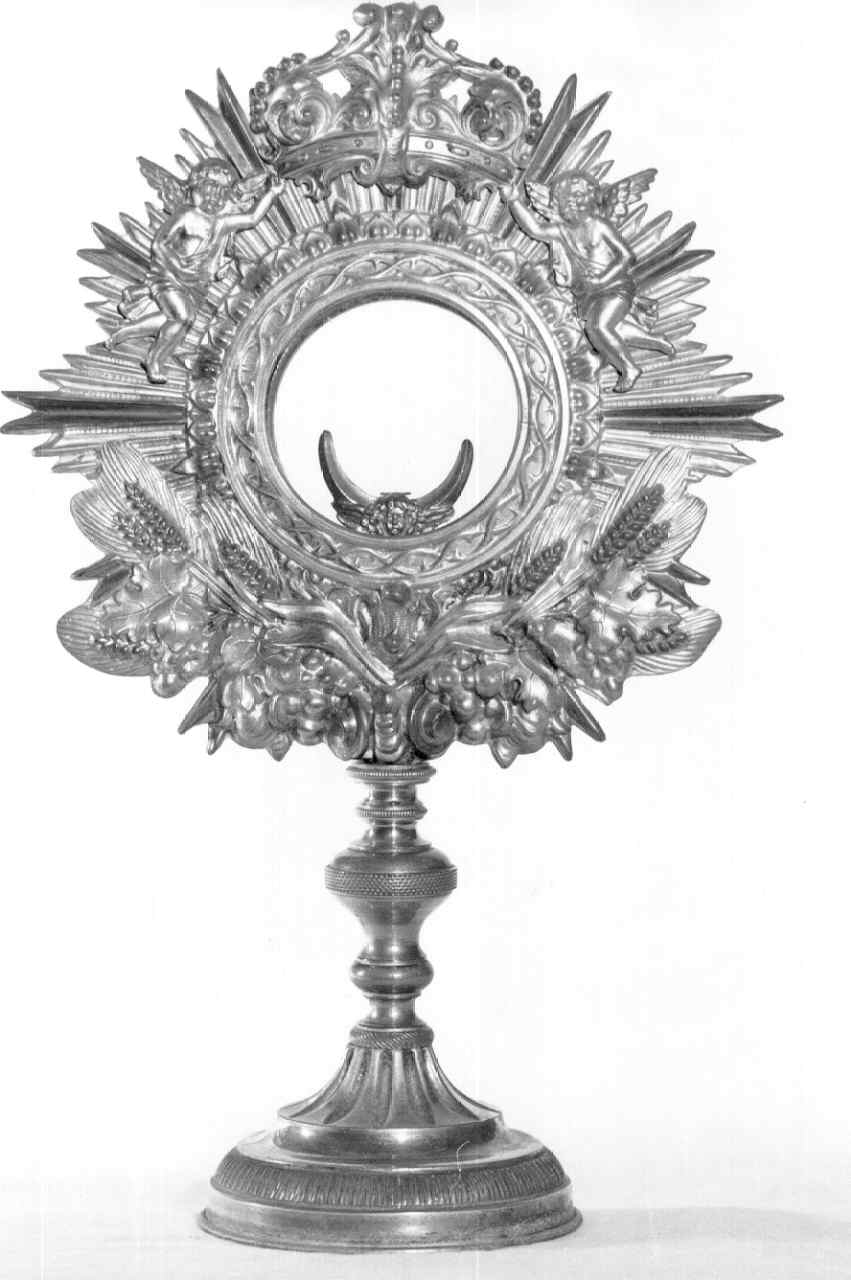 ostensorio - a raggiera - produzione Italia settentrionale (prima metà sec. XX)