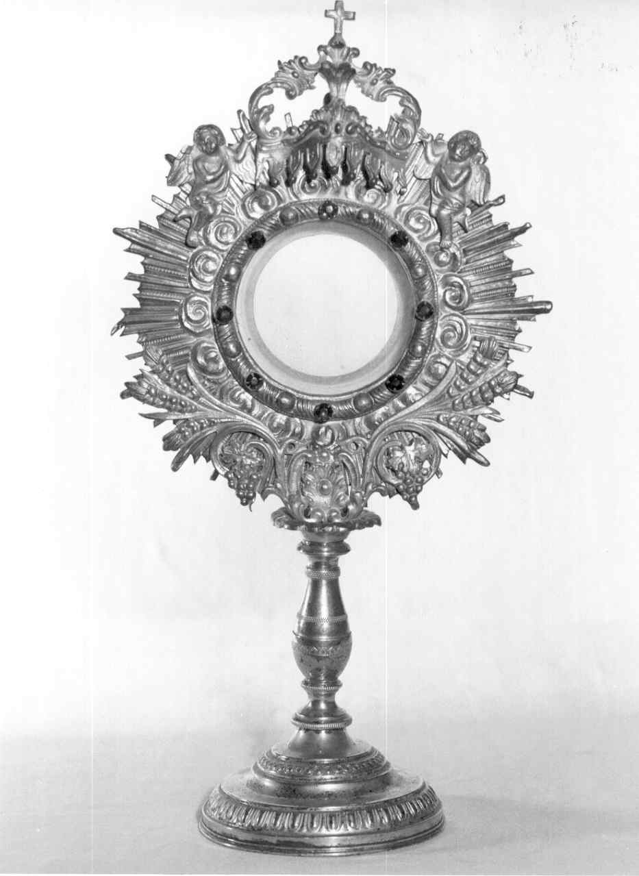 ostensorio - a raggiera - produzione Italia settentrionale (prima metà sec. XX)