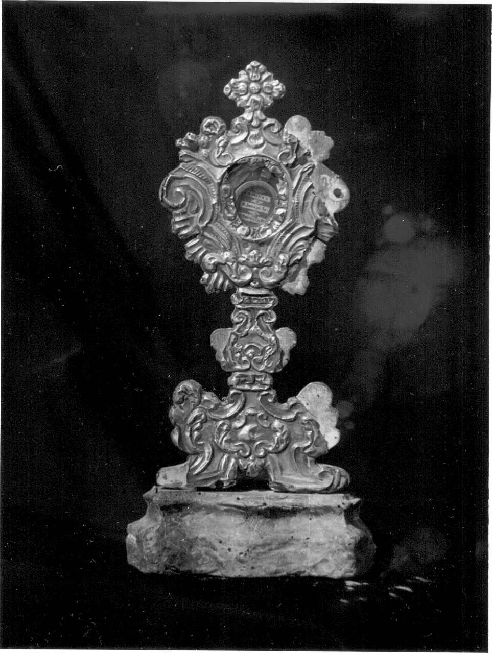 reliquiario - a ostensorio - ambito parmense (terzo quarto sec. XVIII)