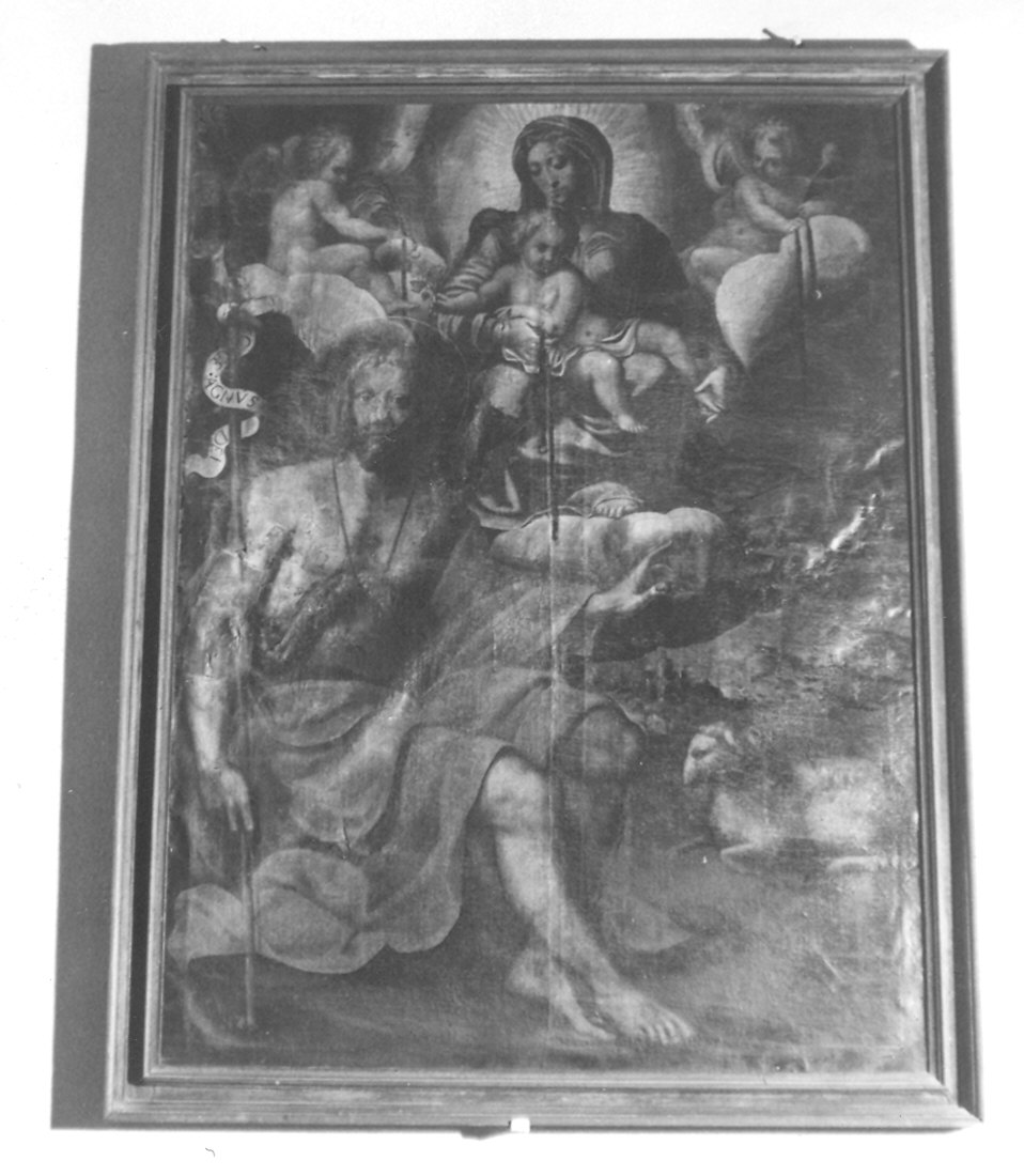 Madonna della Cintura, Madonna con Bambino e San Giovanni Battista (dipinto) di Bernabei Pier Antonio (attribuito) (inizio sec. XVII)