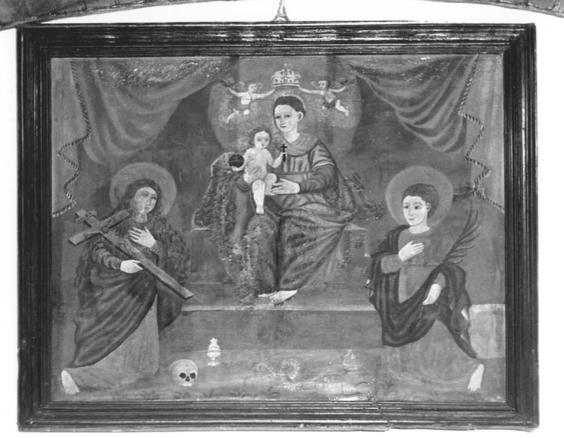 Madonna con Bambino Santa Maria Maddalena e Santa Margherita d'Antiochia (dipinto) - ambito emiliano (inizio sec. XVIII)